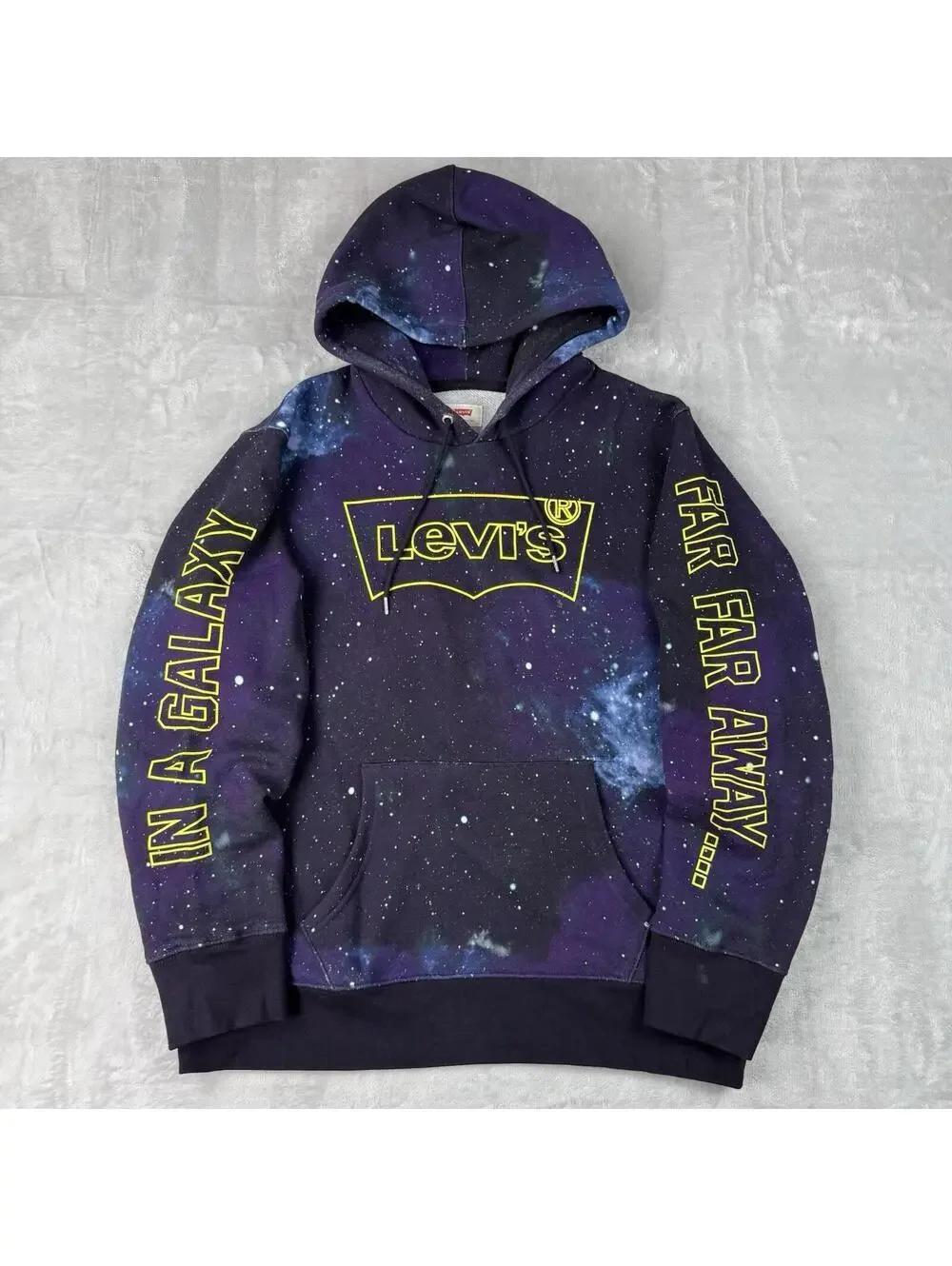 Levi's x Star Wars Grapic Pullover Hoodie Size L Galaxy Space Print Streetwear